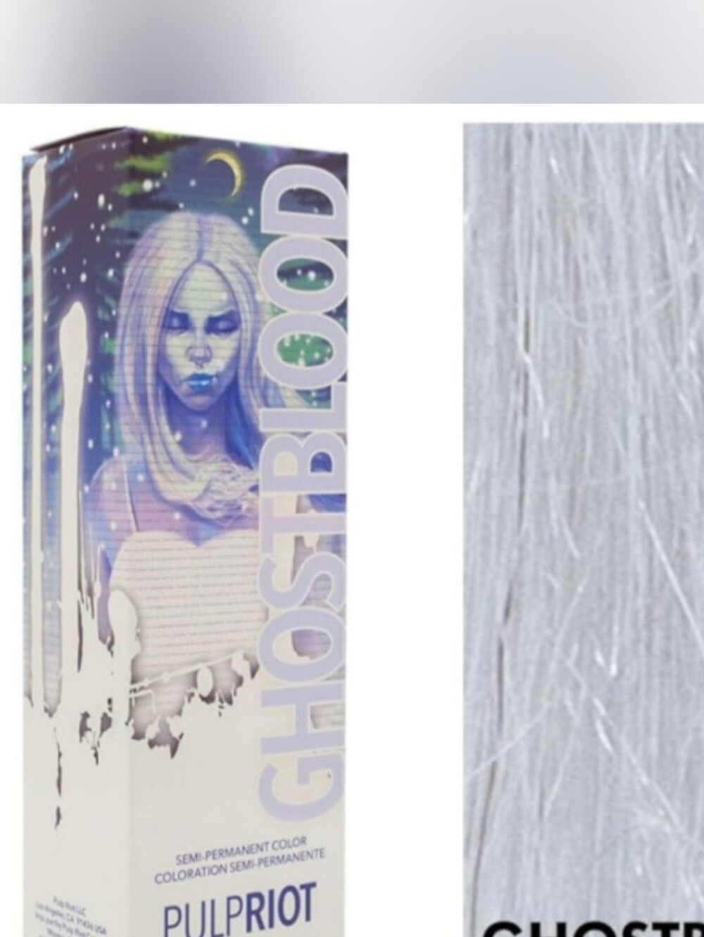 New! 2 Pulp Riot "Ghost Blood" Semi Permanent Hair Color Size 4oz each